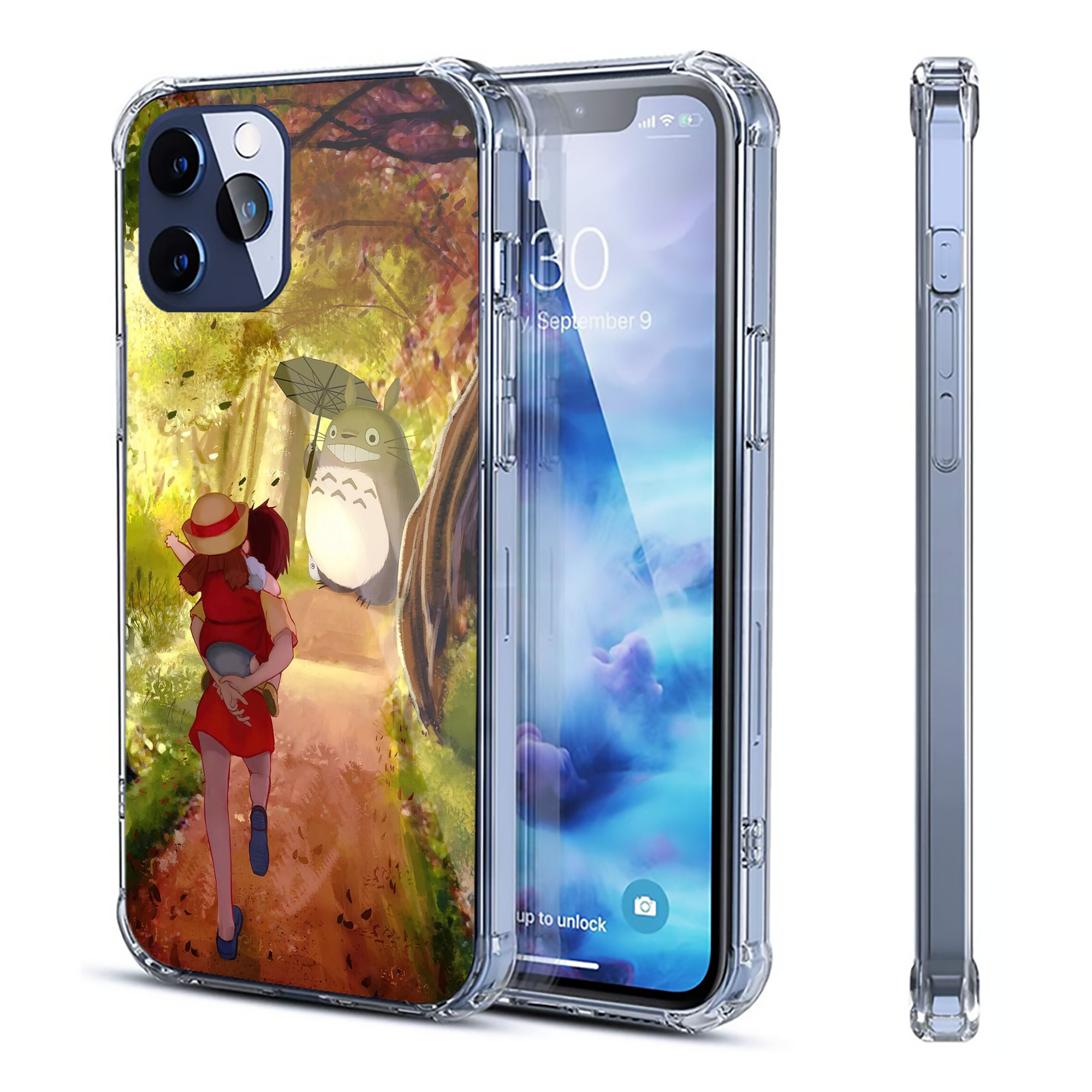 （画像用） となりのトトロ 草壁メイ 草壁サツキ My Neighbor Totoro Satsuki Kusakabe Mei Kusakabe 【iPhone 12シリーズ対応】透明スマホケース（クリアソフトケース）